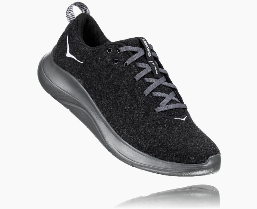 Tenis Hoka One One Masculino Pretas - Hupana Flow Wool - 190-HJDCSL